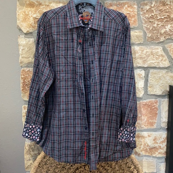 Robert Graham Other - Robert Graham Plaid Button Down Paisley Cuffs
